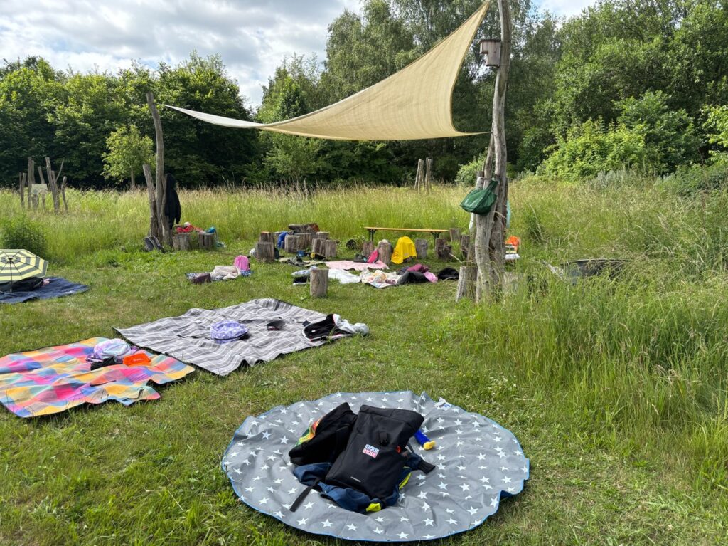 Das Grüne Klassenzimmer im Mauerbienchen zwischen Neukölln und Schönefeld.